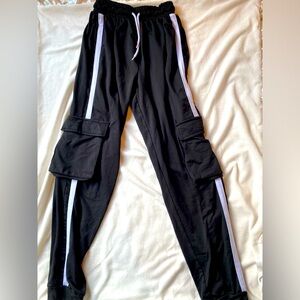 Black and White Athletic Joggers
